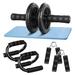 Clispeed Abdominal Trainer Kit AB Wheel Roller with Push-Up Bars Hand Grippers and Knee Pad Perfect Abdominal Core Carver Fitness