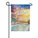 America Forever Poolside Paradise Hello Summer Garden Flag 12.5 x 18 inches Tranquil Sunset Tropical Double Sided Seasonal Yard Outdoor Decorative Life is Better at the Pool Summer Garden Flag