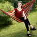 YMH Outdoor Stripe Hammock Single/Double Person Canvas Camping Widen Swing Hang Bed