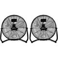 2pcs 18 Inch Floor Fan Heavy Duty Metal Industrial Floor Fans with 3-Speed High Velocity Oscillating Quiet for Home Residential Greenhouse Dorm Outdoor/Indoor Black