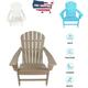[NEW SALES] Modern Plastic Adirondack Chairs 350 lbs Capacity Load Plastic Resin Classic Outdoor Adirondack Chair for Patio Deck Garden Backyard 33.07*31.1*36.4 HDPE Resin Wood Brown