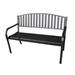 MAYPEX 4 Ft Steel Frame Outdoor Patio Garden Bench 2-Person Loveseats Outdoor Furniture Park Bench