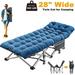 ABORON XL Folding Camping Cot with 2 Sided Cushion & Carry Bag XL Folding Sleeping Cot for Adults Folding Cots Bed 900LBS(Max Load)