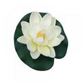 6 PCS Artificial Floating Lotus Flowers Floating Pond Decor Realistic Foam Water Lily Lotus Flower 3.9 Inch for Home Garden Patio Pond