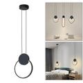 Nordic Minimalist Aluminum Pendant Modern Bedside Light Chandelier Bedroom Dining Room Decorative Lamp for Living Room kitchen and office - Round