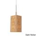 Woodbridge Lighting Light House Symmetry Bamboo Mini-Pendant in Natural/Nickel