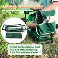 Garden Kneeler Seat Stool with Soft Kneeling Pad Foldable Garden Stool with 2 Tool Pouches Sturdy Garden Tools Garden Accessories