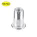 M5 Rivet Nuts Aluminium Alloy Knurled Flat Head Threaded Insert Nut Silver 100 pcs