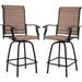 Avel 2 Piece Classic Back Solid Build High Bar Patio Stool Chair