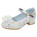 Baby Boys Girls Sandals Shoes Toddler Little Kid Girls Dress Pumps Glitter Sequins Princess Flower Low Heels Party Show Dance Shoes Rhinestone Sandals