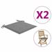 Anself 2 Piece Garden Chair Cushions Fabric Seat Cushion Patio Chair Pads Gray for Outdoor Furniture 15.7 x 15.7 x 1.2 Inches (L x W x T)