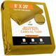 Xpose Safety Canvas Tarp - Tan 8 x 20 Duck Canvas Heavy Duty 12 oz Waterproof with Brass Grommets Multipurpose Outdoor Waxed Tarpaulin for Camping Canopy Tent Trailer Machinery Equipment Cover