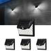 TORCHSTAR 4 Pack 40 LEDs Motion Sensor Outdoor Lights Security Flood Light Wall Lamp for Outside Garage Yard