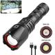 Laighter Flashlight 120000 High Lumens Rechargeable Flashlights Super Bright XHP160 LED 5 Light Modes Waterproof Zoomable Torch for Outdoor Camping Hiking Hunting Emergencies