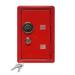 Mini Safe and Lock Box Money Box Digital Keypad Safe Box Steel Alloy Drop Safe Keypad Lock Perfect for Home Office Hotel Business Jewelry Gun Cash Use Storag Red