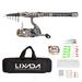 Aibecy Lixada Telescopic Fishing Rod and Reel Combo Full Kit Spinning Fishing Reel Gear Organizer Pole Set with 100M Fishing Line Lures Hooks Jig Head and Fishing Carrier Bag Case Fishing Accessories