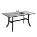 CLEARANCE! Dining Table Renaissance Outdoor Patio Hand-scraped Wood Rectangular Dining Table with Curvy Legs