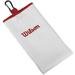 Wilson Microfiber Golf Towel with Carabiner Hook White/Red