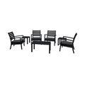 Luxury Commercial Living 7-Piece Charcoal Black Outdoor Patio Seating Set with Cushions 36