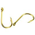 Uxcell 8# 0.35 Catfish Fishing Jig Hook High Carbon Steel with Barbs Gold Tone 200 Pack