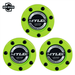 Mylec Inline Hockey Puck Made with PVC Nylon Glides Best for indoor use on tile (Green 110gm Pack of 3)