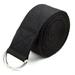 Crown Sporting Goods 8 Cotton Yoga Pose Support Strap Metal D Ring Black