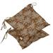 Vargottam Indoor/Outdoor Tufted Printed Square Seat Patio Cushion Set Of 2 Water Resistant Patio Furniture Seat Cushion 19 inches Brown | Christmas Feather