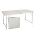 Folding Camping Table Portable Adjustable Height Lightweight Aluminum Folding Table for Outdoor Picnic Cooking White