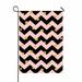 PKQWTM glittering gold polka dot black pink chevron Yard Decor Home Garden Flag Size 28x40 Inches