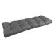 Blazing Needles 46 x 19 in. Tufted Solid Outdoor Spun Polyester Loveseat Cushion Cool Gray