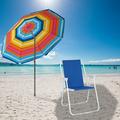 Canddidliike Folding Beach Chair Oxford Cloth Iron Outdoor Beach Chair - Blue