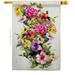 Breeze Decor H104129-BO Mix Bouquet Floral Double-Sided Garden Decorative House Flag Multi Color