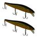 Tackle HD 2-Pack Fiddle-Styx Magnum Jerkbait 5 1/2 x 5/8 Suspending Jerk Baits Freshwater or Saltwater Fishing Lures Trout Crappie Walleye or Bass Lures Gold OB Black Back