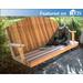 4 Red Cedar Blue Mountain Fanback Porch Swing