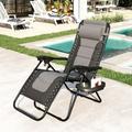Sophia&William Outdoor Zero Gravity Chair Padded Camping Lounge Recliner - Gray