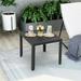 MAYPEX Indoor Outdoor Square Steel Slat End Table Side Table