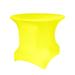 Ultimate Textile (3 Pack) Round Fitted Stretch Spandex Table Cover - for 30 and 36-Inch Round Tables Neon Yellow