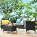 Gymax 4PCS Patio Rattan Outdoor Furniture Set w/ Cushioned Chair Loveseat Table