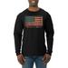 Wild Bobby American Game Flag Baseball Bat Ball Sports Men Long Sleeve Shirt Black Large