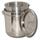 102 Qt. Stainless Steel Boiling Pot with Steam Rim. Lid &amp; Basket