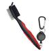 Golf Club Grooves Cleaning Brush Golf Putter Ball Shoe Sole Cleaning Nylon Steel Brush Red