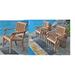 Qty 4 - Arbor Stacking Arm / Captain Dining Chair Outdoor Patio Grade-A Teak Wood WholesaleTeak #WMDCARAB4