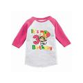 Awkward Styles Monkey Birthday Toddler Raglan Birthday Monkey Jersey Shirt 3rd Birthday Baseball Shirt for Boys Cute Monkey Birthday Girl Shirt Funny Gifts for 3 Year Old Monkey Birthday Party