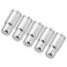 5pcs Aluminum Alloy Valve Caps French Type Valve Tire Dust Covers for Bicycle Mountain Bike Road Bike Silver Tone