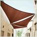 ColourTree 13 x 13 x 13 Brown Triangle Sun Shade Sail Canopy Mesh Fabric UV Block & Water Air Permeable - Commercial Heavy Duty - 190 GSM - 3 Years Warranty - Custom Make