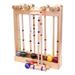 AmishToyBox.com Deluxe Croquet Game Set - 8 Player - with Wooden Stand Four 28 Handles/Four 32 Handles