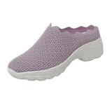 gvdentm Sneakers Woman s Slip On Fashion Sneakers Low Top Lace-Up Walking Sock Shoe - Breathable Knitted Upper - Lightweight Casual Comfortable Flat Dress Work Sport Gym Tennis Shoes