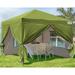 Quictent Privacy 10 x10â€™Pop up Canopy Tent with Sidewalls Enclosed Instant Gazebo Shelter Waterproof (Green)