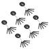Uxcell 2.5mm 30 in 1 Oval Fishing Rubber Bobber Beads Stoppers Black 450 Pieces