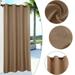 CJC Blackout Patio Curtains Outdoor - Cabana Grommet Top Curtains - Weatherproof Sun Blocking UV and Fade Resistant - Brown